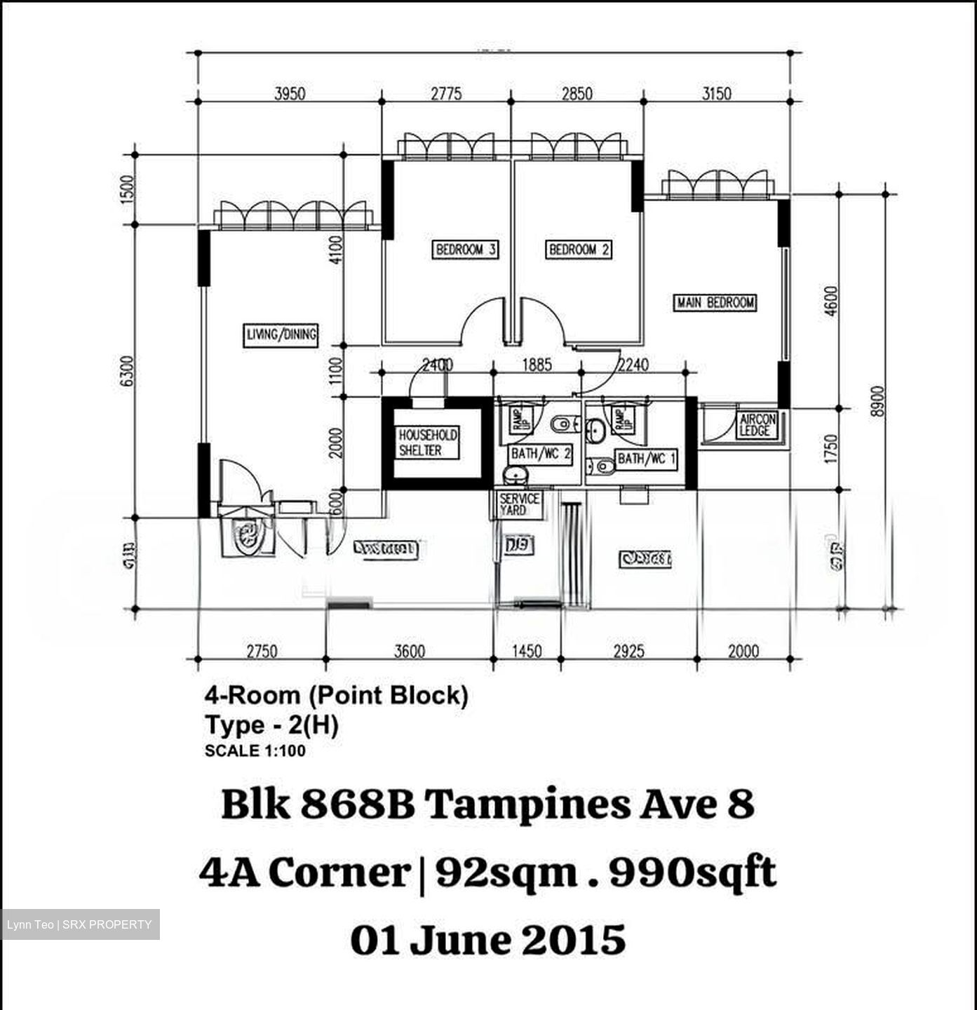 Blk 868B Tampines Greenwood (Tampines), HDB 4 Rooms #532175881